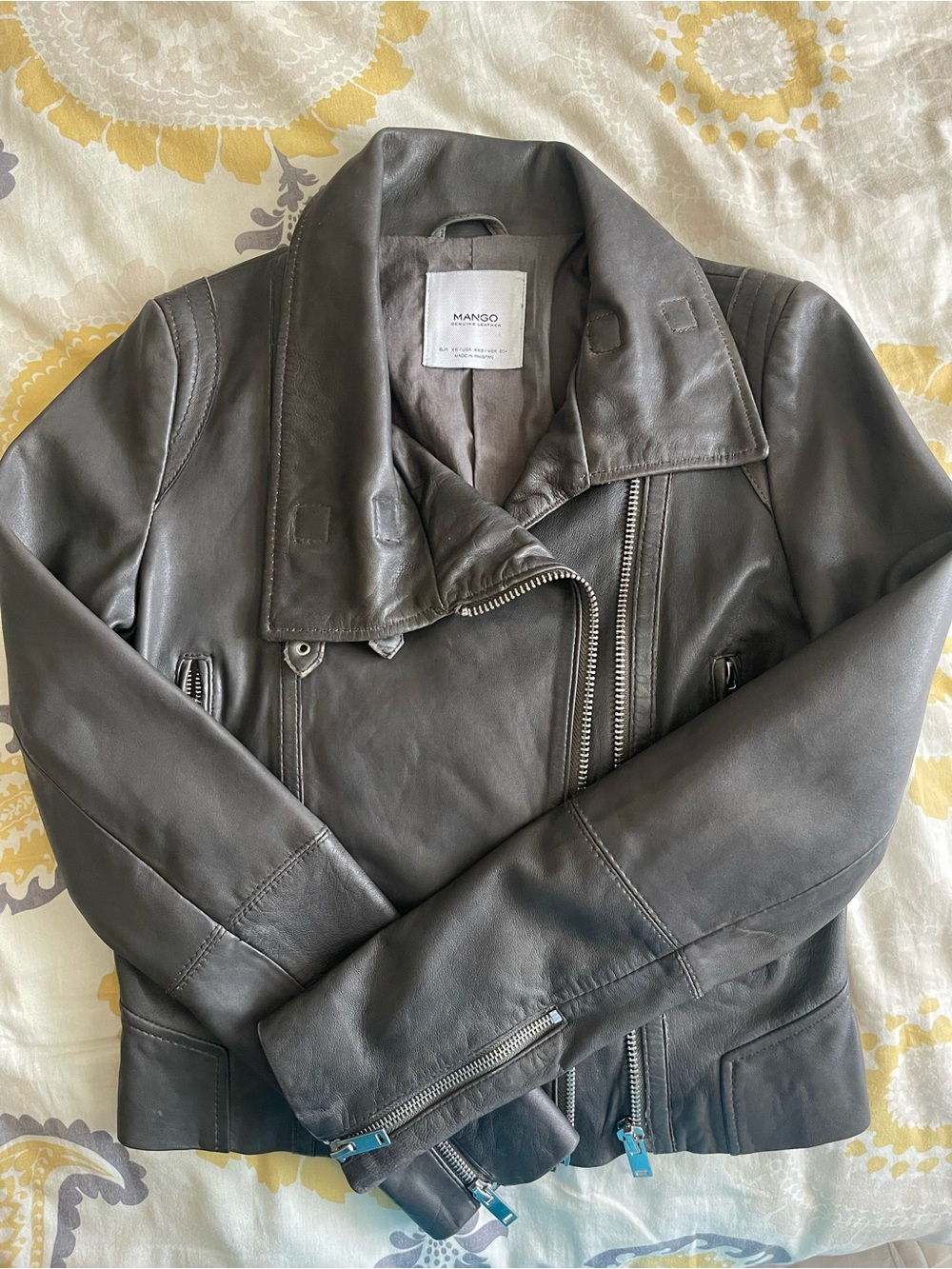 Genuine leather Mango jacket.